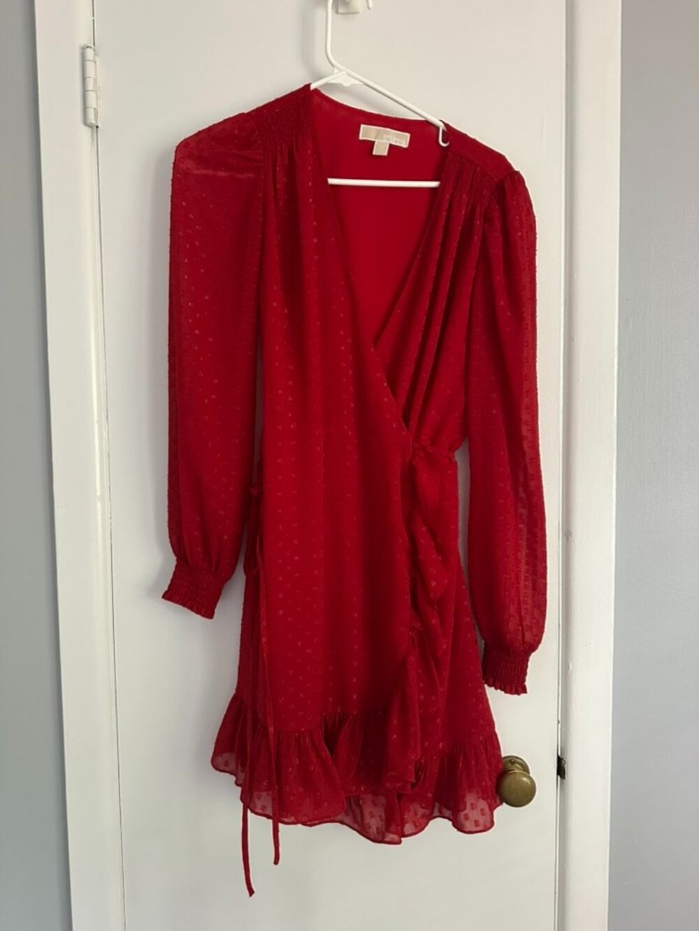Michael Kors Red Short Wrap Dress